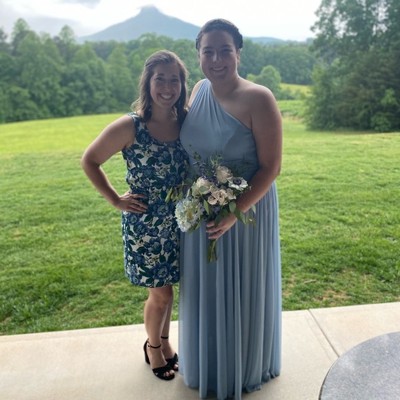 David's Bridal Dresses Dusty Blue Bridesmaid Dress Poshmark